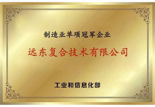 遠東復合技術制造業(yè)單項冠軍企業(yè)